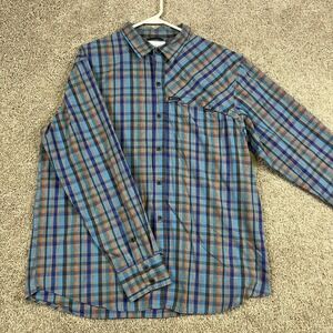 Columbia Shirt Mens Large Plaid Long Sleeve Button Up Outdoors Casual